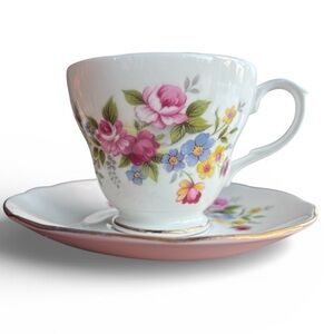 Dutchess Bone China Teacup and Saucer Set England 329